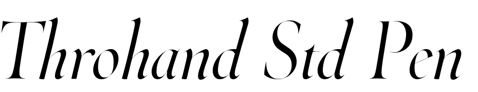 Throhand Std Pen Italic cкачать шрифт бесплатно